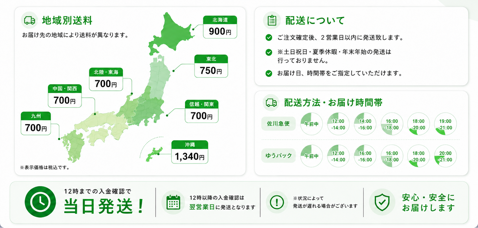 送料・配送について